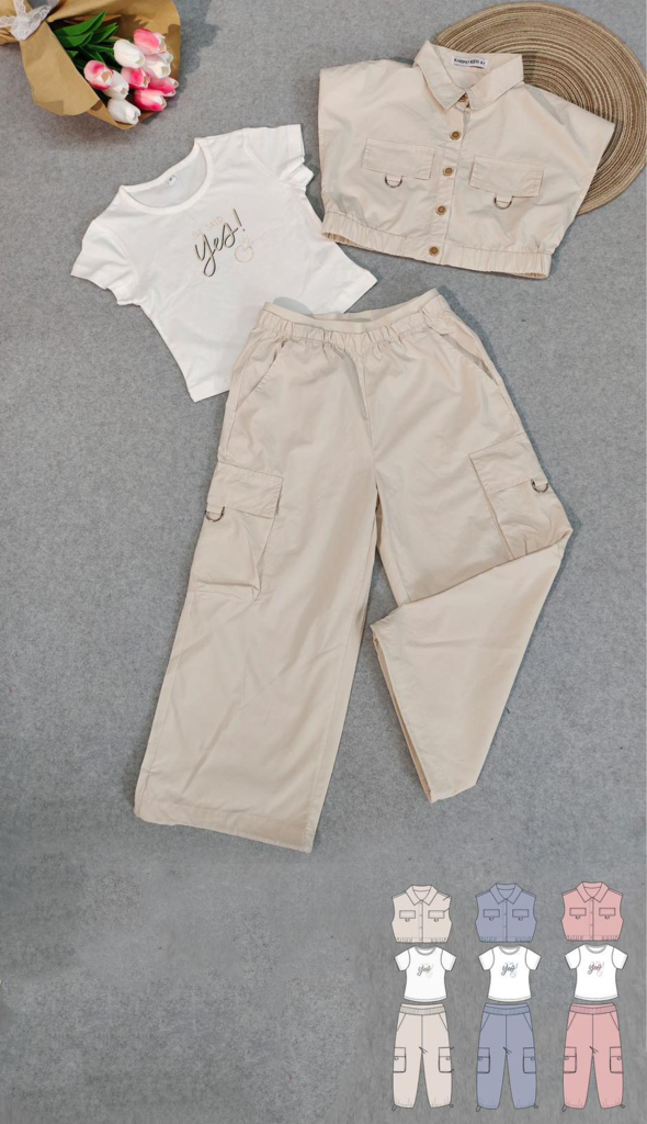 Coordinato da bambina 3 pezzi