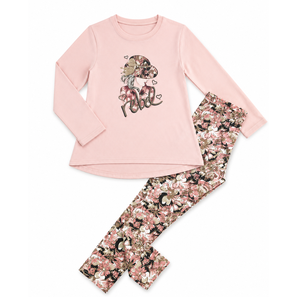 Completo da Bambina 2 Pezzi "Rebel"