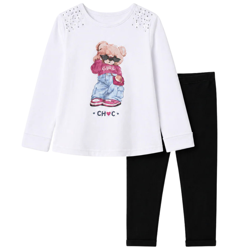 Completo 2 Pezzi da Bambina con Stampa Frontale