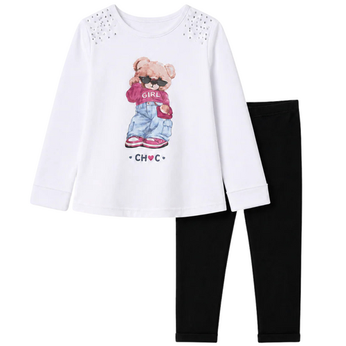 Completo 2 Pezzi da Bambina con Stampa Frontale