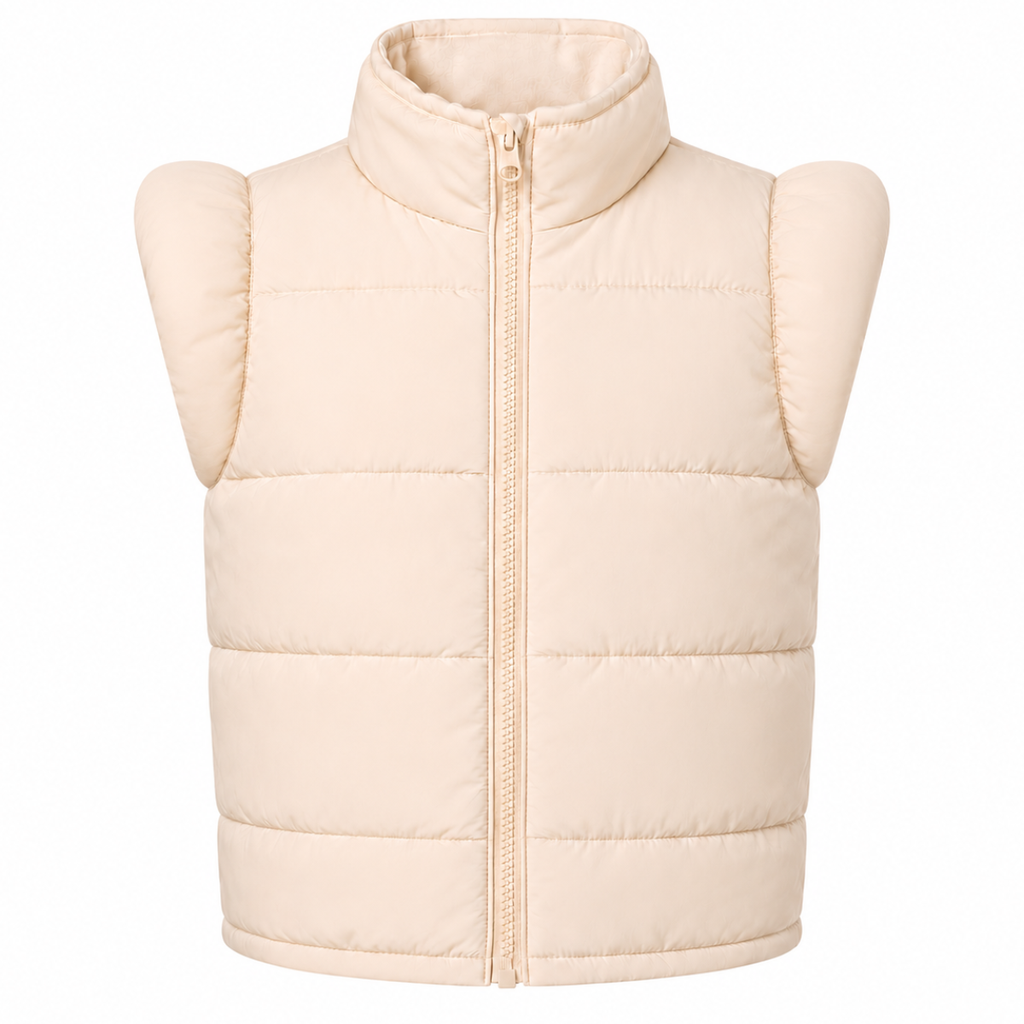 Gilet imbottito senza maniche bambina