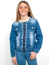 Carica l&#39;immagine nel visualizzatore di Gallery, Giacca denim con perle
