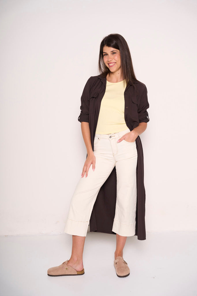 Camicione-giacca moro oversize