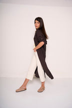 Camicione-giacca moro oversize