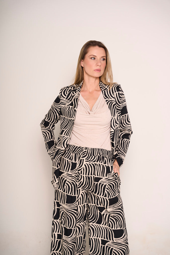 Giacca donna a Fantasia Geometrica