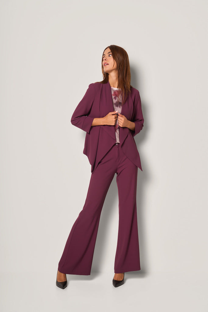 Giacca svasata in crêpe donna
