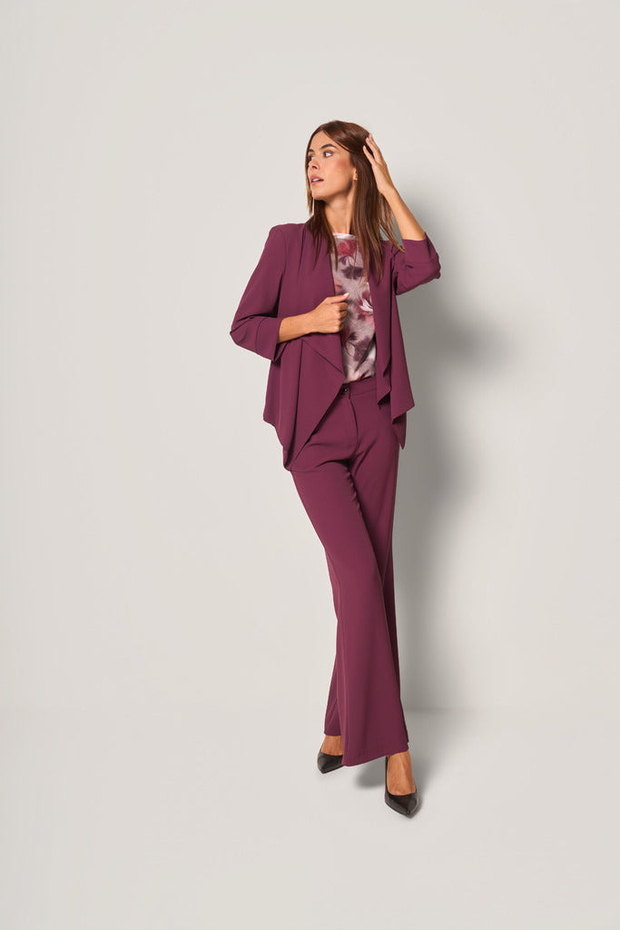 Giacca svasata in crêpe donna