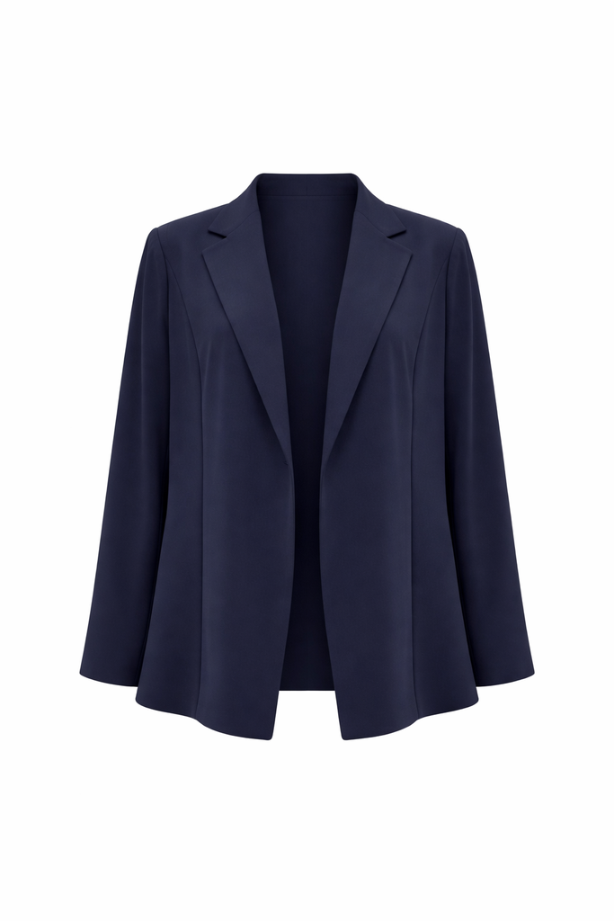 Blazer fluido blu navy