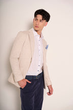 Giacca uomo beige o azzurra in cotone leggero