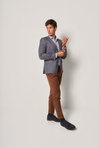 Giacca slim fit a quadri uomo