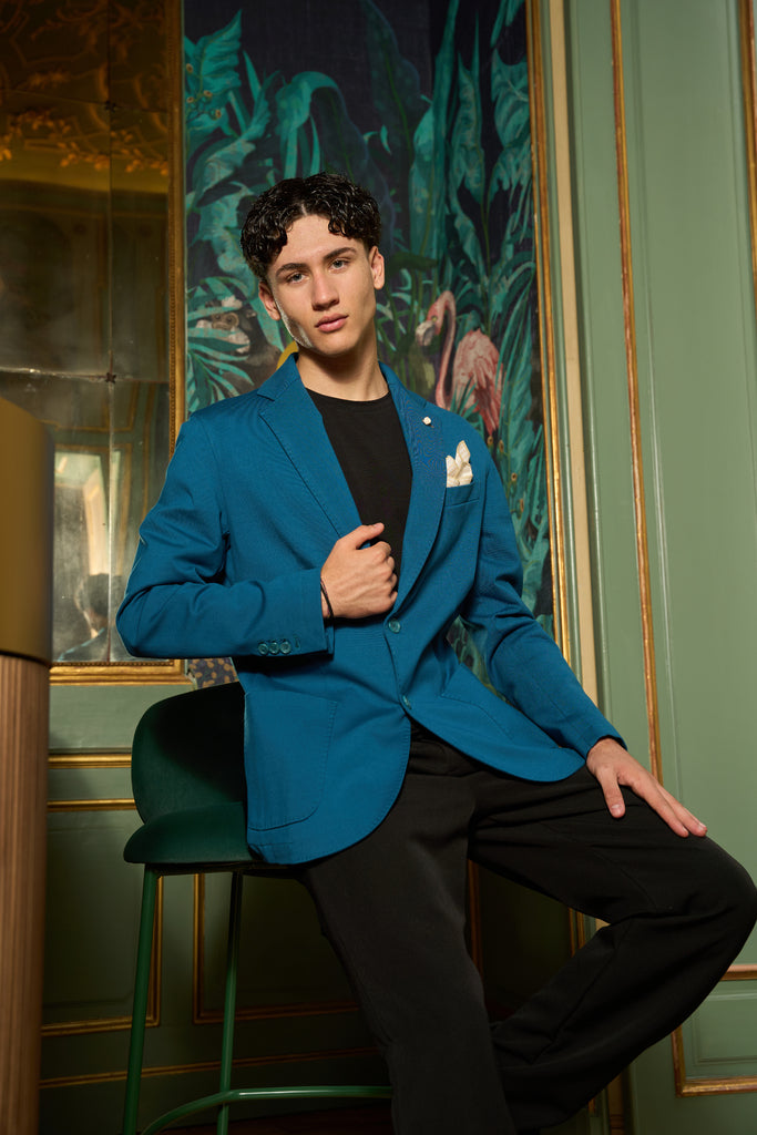 Giacca uomo con tasche a toppa