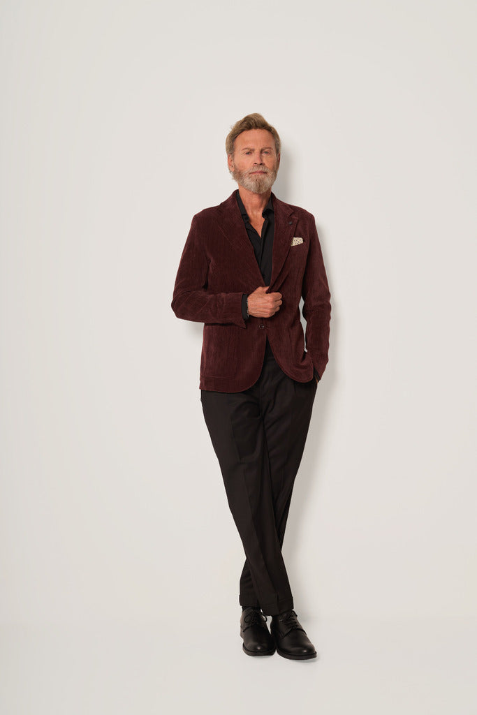 Giacca Uomo in Velluto Bordeaux