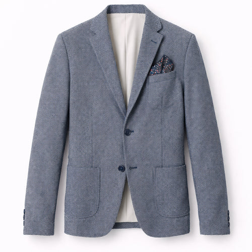Giacca Uomo Blu Melange Slim Fit