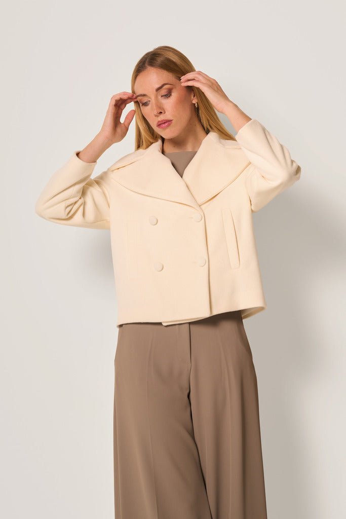 Giaccone doppiopetto corto donna