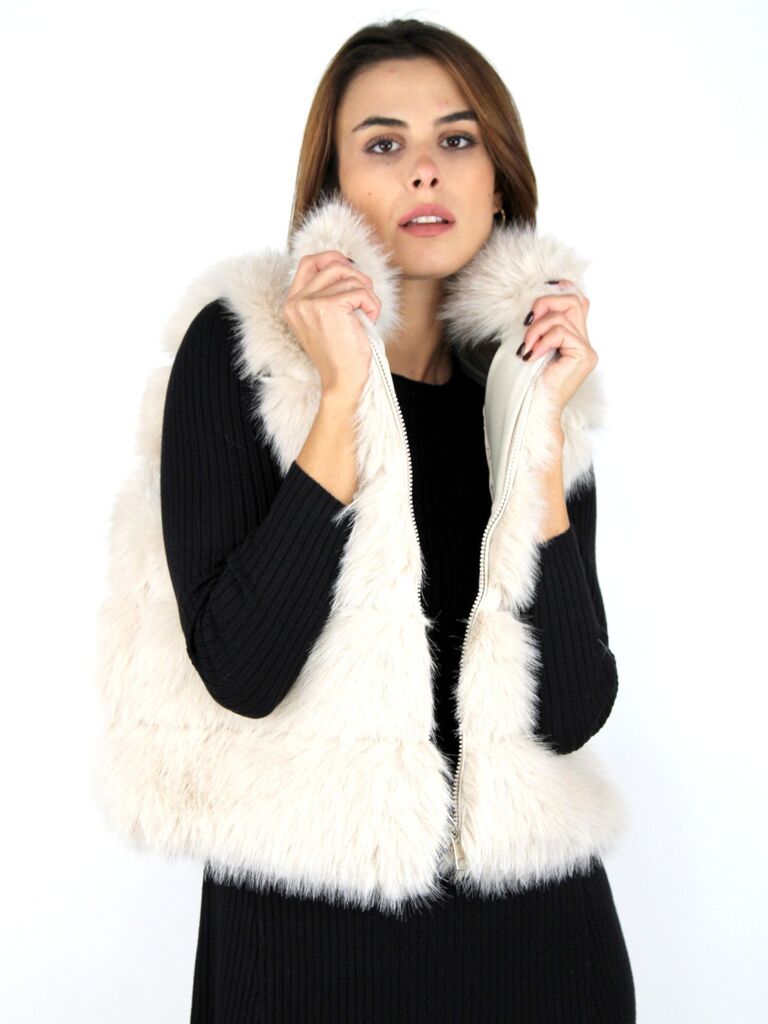 Gilet con pelo