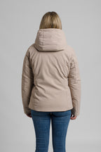 Giacca donna imbottita con cappuccio e tasche con zip