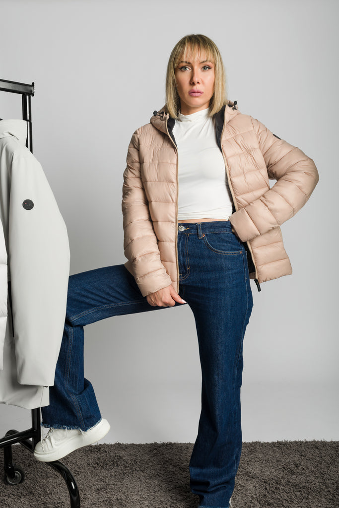 Giacca donna imbottita con cappuccio