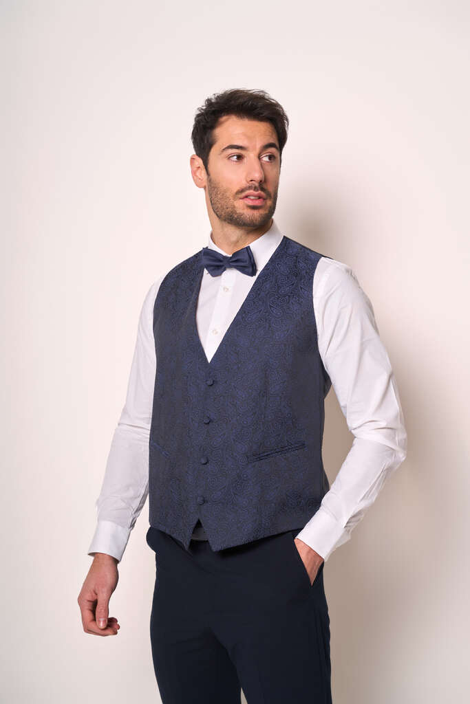 Gilet Uomo Elegante Fantasia Jacquard