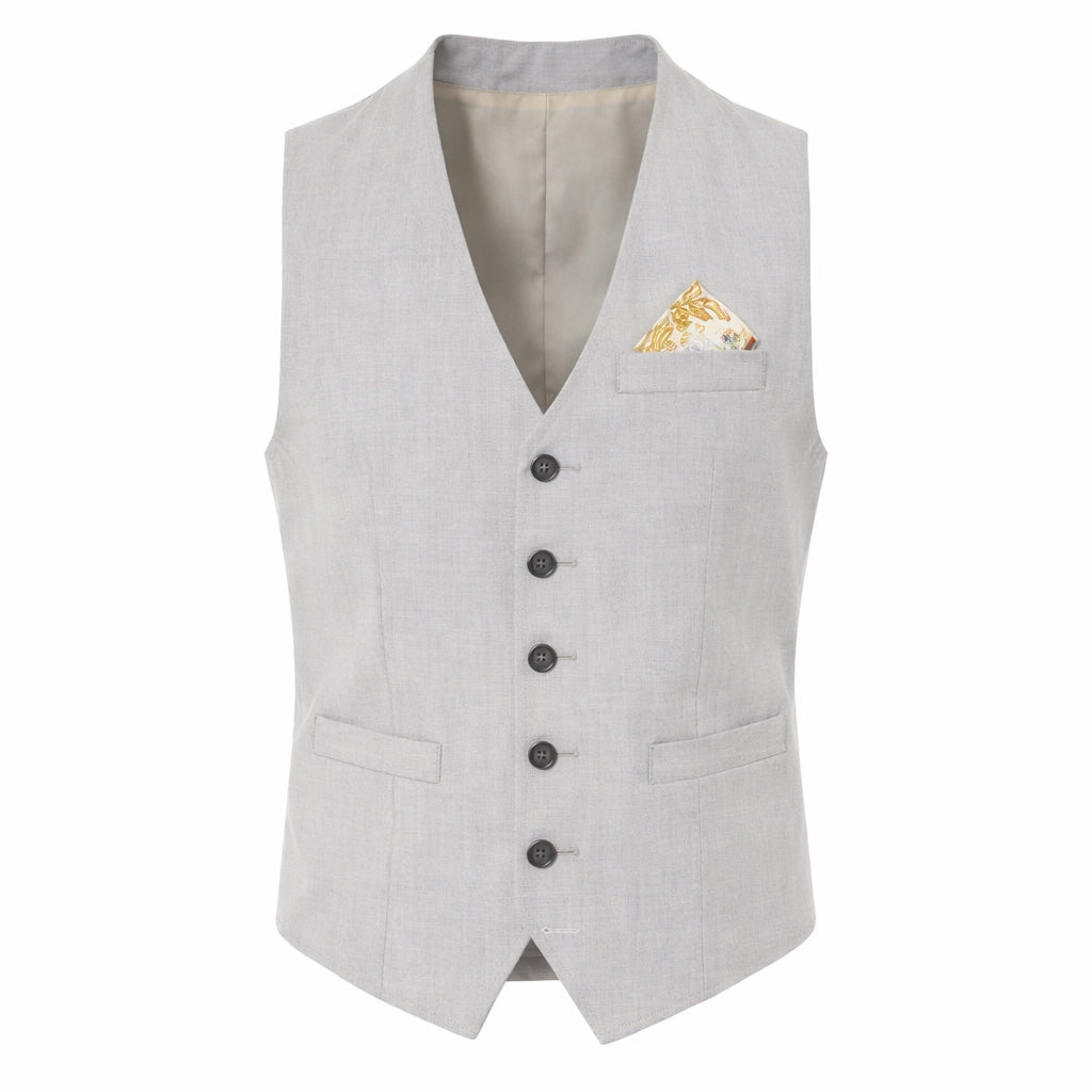 Gilet Uomo Grigio Slim Fit