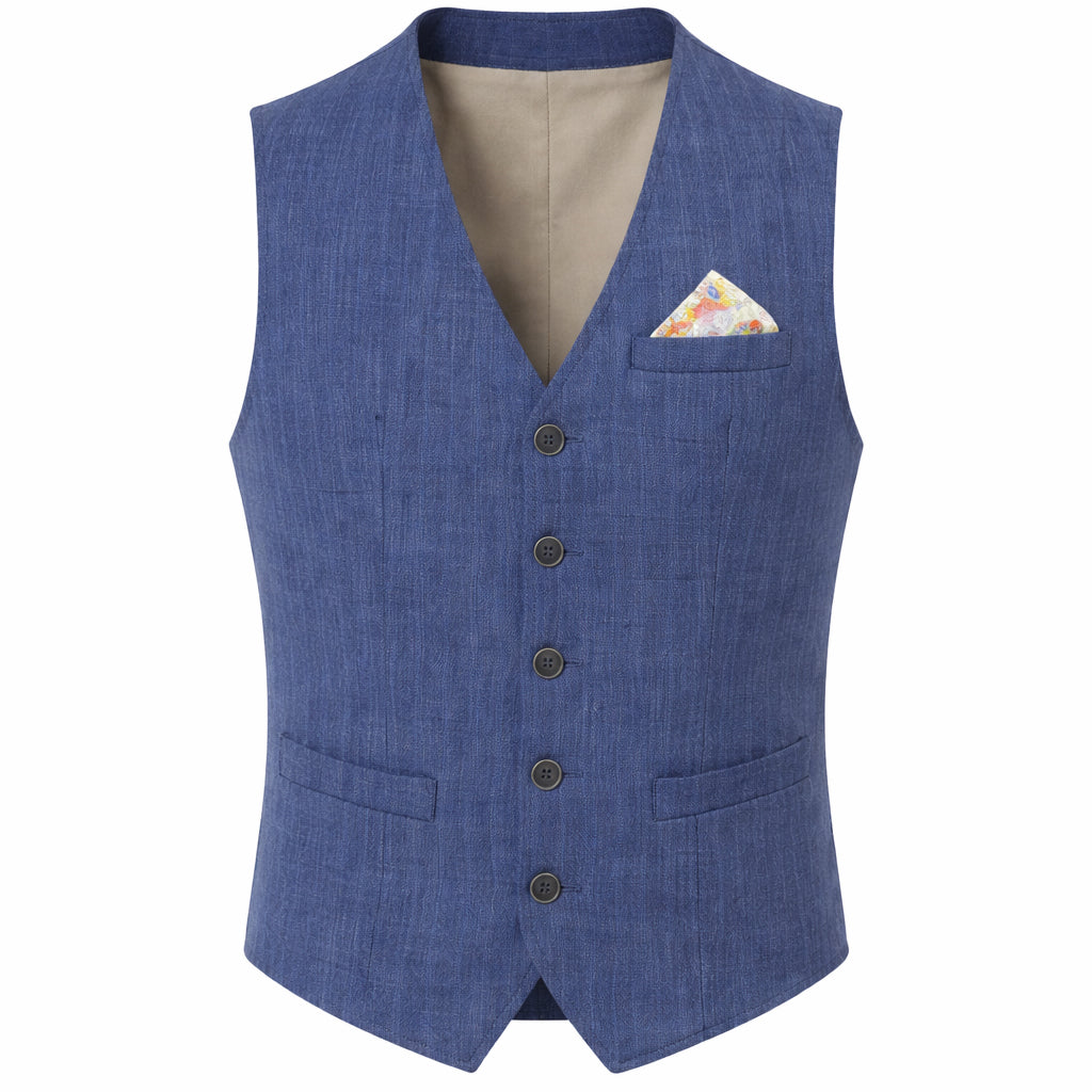 Gilet Uomo Blu Slim Fit