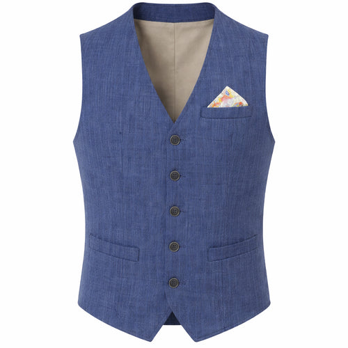 Gilet Uomo Blu Slim Fit