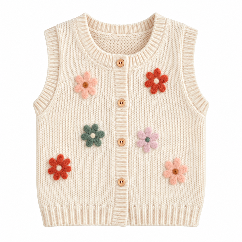 GILET CON FIORI