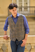 Gilet uomo fantasia a quadri