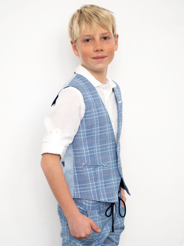 Gilet a quadri da completo
