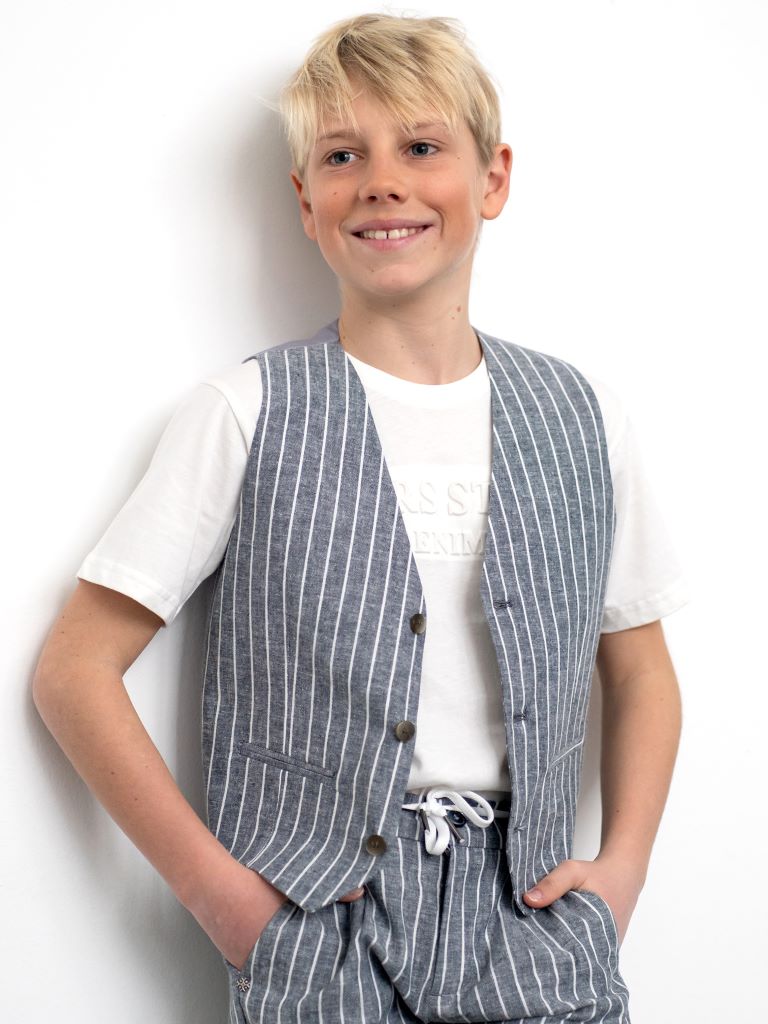 Gilet in lino da completo