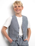 Gilet in lino da completo