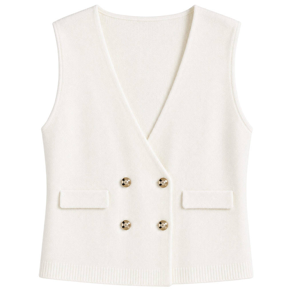 GILET IN MAGLIA DOPPIOPETTO