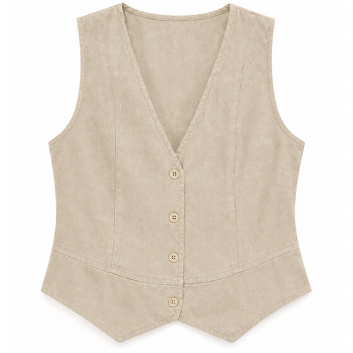 GILET IN LINO