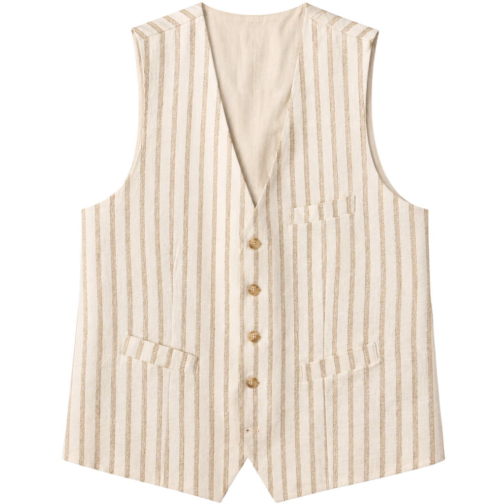 GILET UOMO GESSATO A 5 BOTTONI