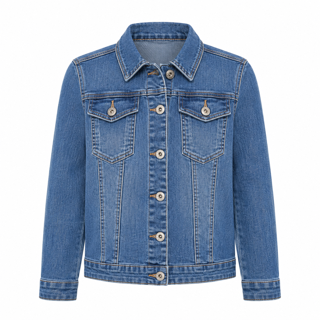 Giubbotto finto jeans da bambina