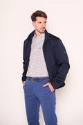 Giacca con zip e dettagli in maglia