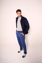 Giacca con zip e dettagli in maglia