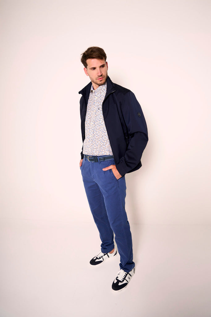 Giacca con zip e dettagli in maglia