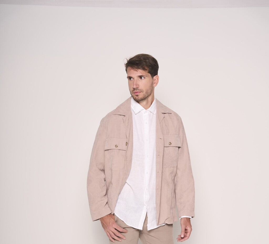 Camicia con revers e 4 tasche