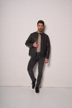 Giubbotto Uomo in Ecopelle Stile Biker