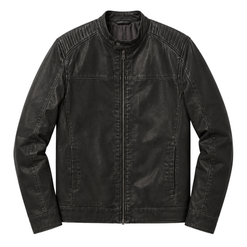 Giubbotto Uomo in Ecopelle Stile Biker