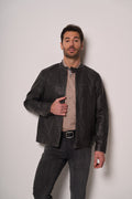 Giubbotto Uomo in Ecopelle Stile Biker