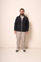 Giubbotto Uomo Blu con Zip a Contrasto
