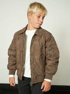 Bomber con tasconi e zip