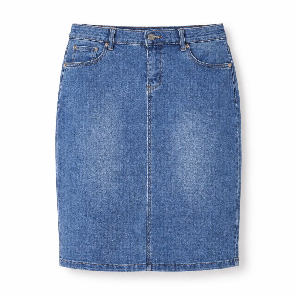 Gonna Donna in Denim Linea Dritta
