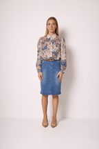 Gonna Donna in Denim Linea Dritta