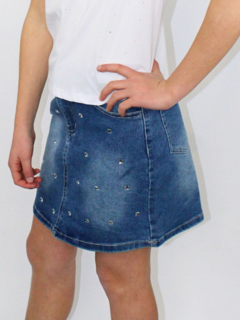 Gonna con Strass Quadrati
