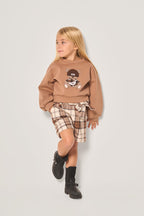 Pantalone corto bambina a quadri