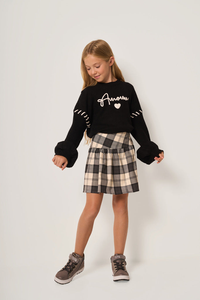 Gonna a quadri da bambina