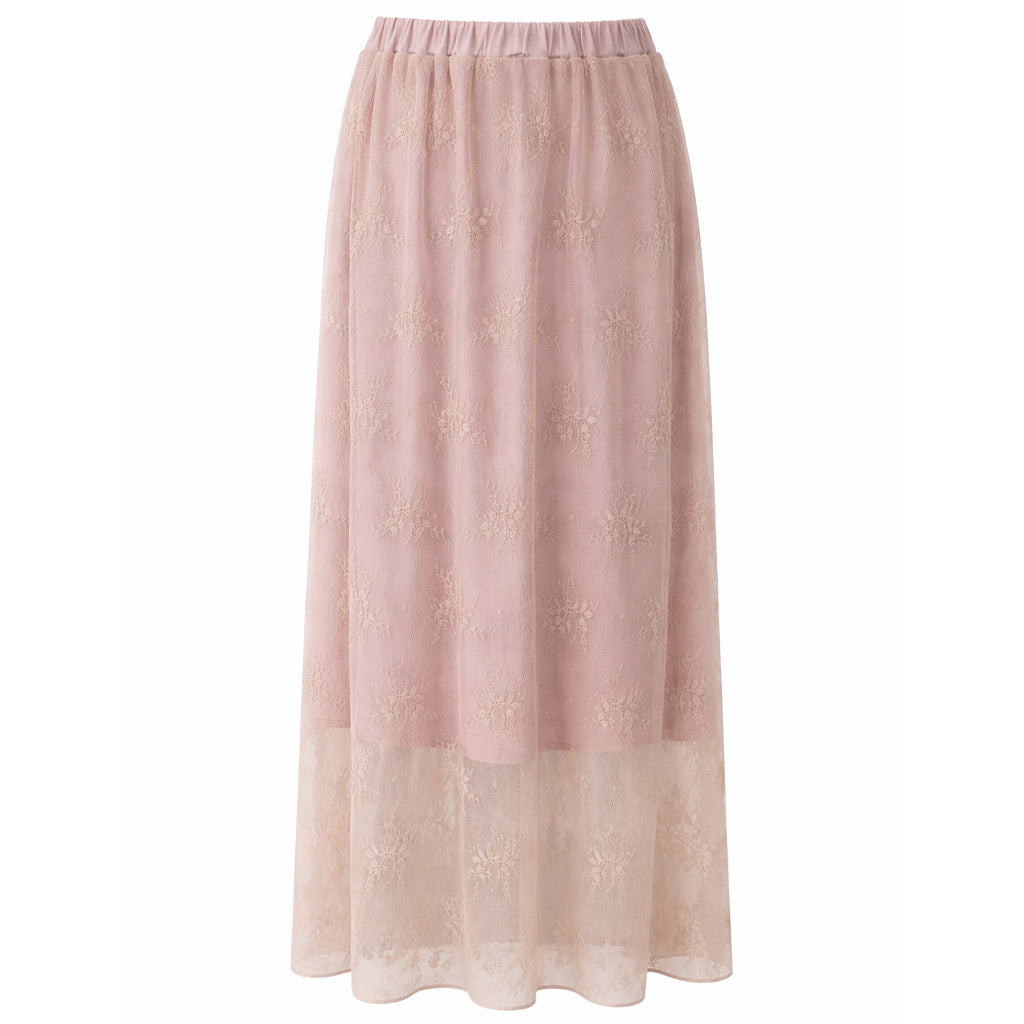 Gonna Donna Midi in Tulle Rosa Cipria