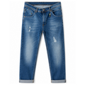 Jeans Uomo Blu Denim Straight Fit